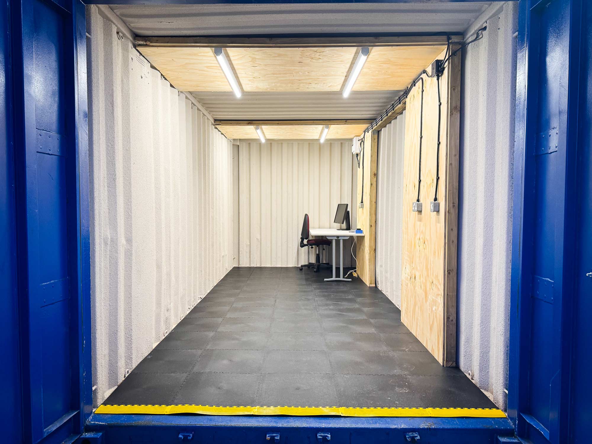 Finished container office and on-site work space